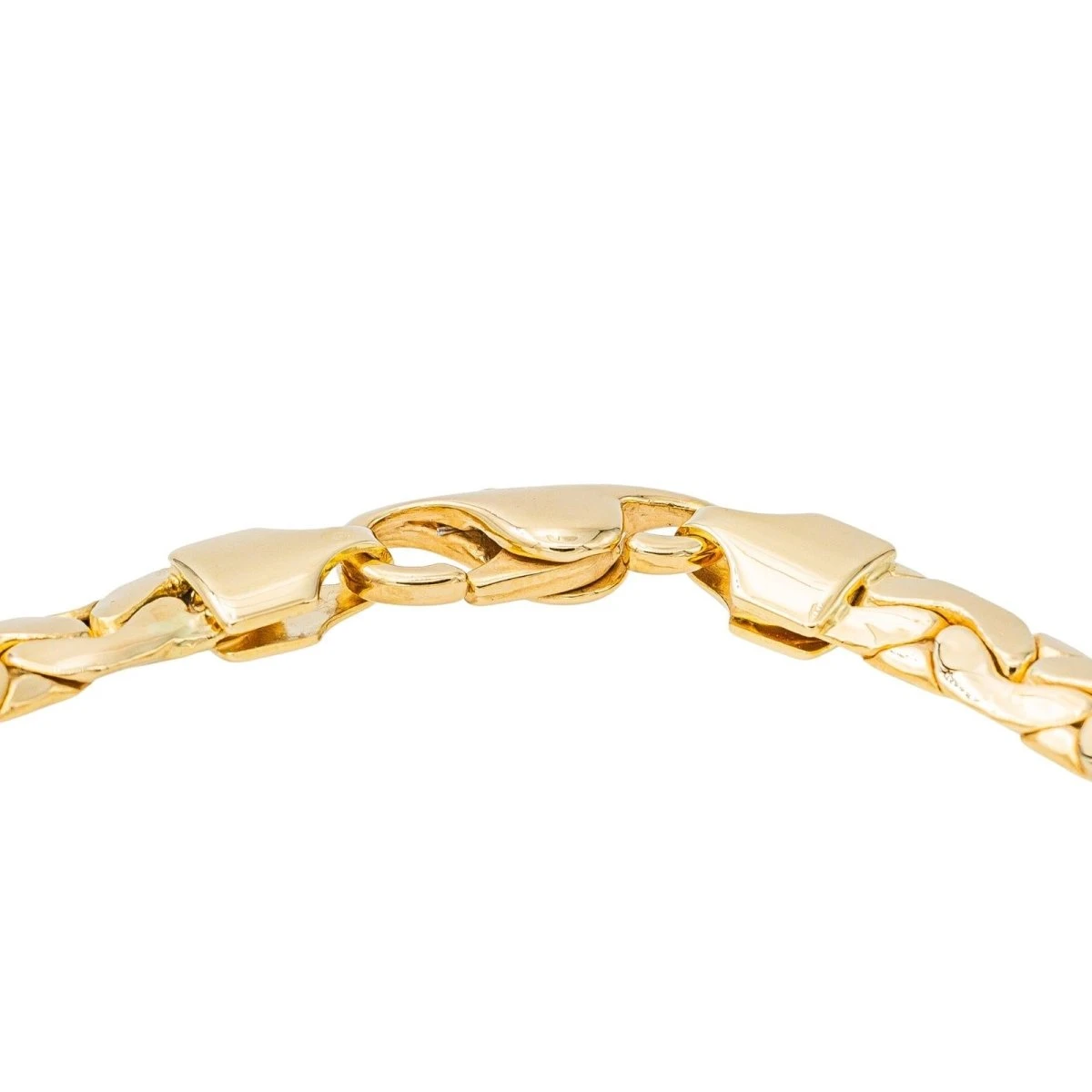 Bracelet Maille Haricot En Or Jaune 4 Bracelet Maille Haricot En Or Jaune – Image 4