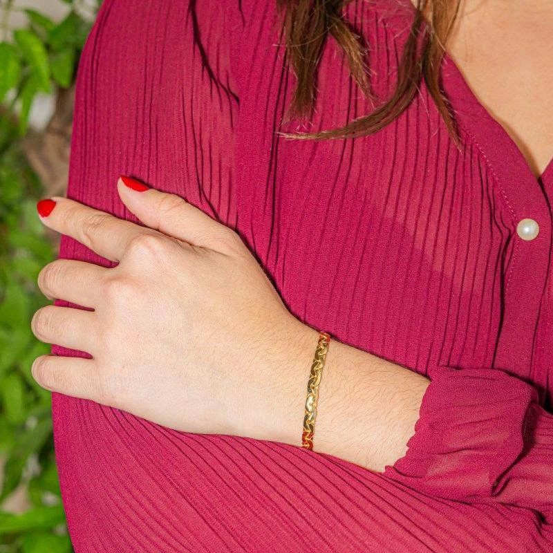 Bracelet Maille Haricot En Or Jaune 2 Bracelet Maille Haricot En Or Jaune – Image 2