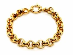 Bracelet Maille Jaseron En Or Jaune