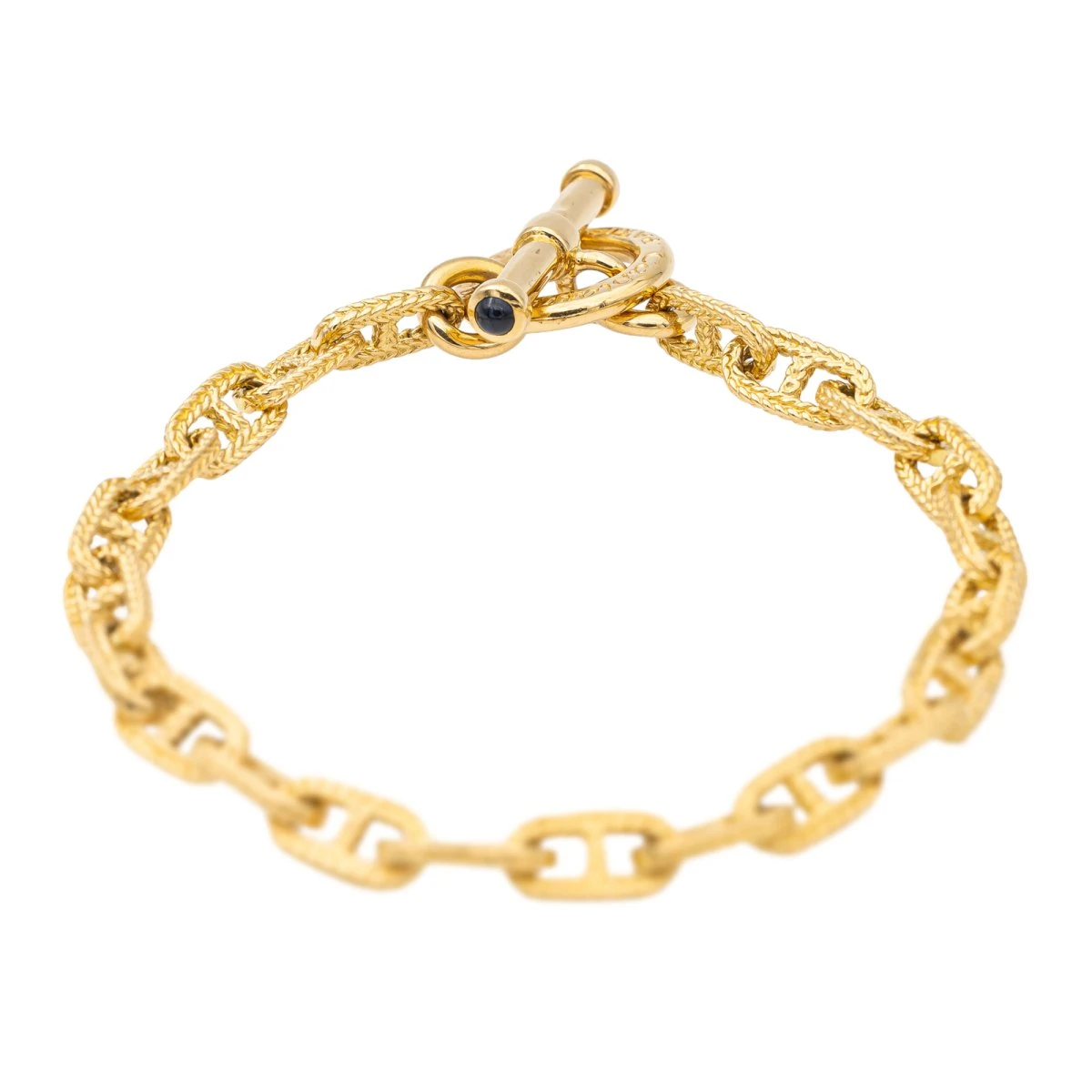 Bracelet Maille Marine CAPLAIN SAINT ANDRÉ En Or Jaune Et Saphir 5 Bracelet Maille Marine CAPLAIN SAINT ANDRÉ En Or Jaune Et Saphir – Image 5