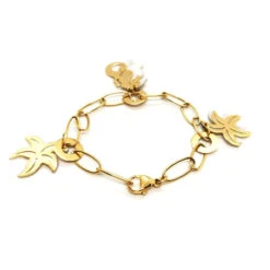 Bracelet Maille Ovale Breloques Océan En Or Jaune Et Nacre 13 Bracelet Maille Ovale Breloques Océan En Or Jaune Et Nacre -Castafiore Boutique bracelet maille ovale breloques ocean en or jaune et nacre 122415