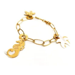 Bracelet Maille Ovale Breloques Océan En Or Jaune Et Nacre 11 Bracelet Maille Ovale Breloques Océan En Or Jaune Et Nacre -Castafiore Boutique bracelet maille ovale breloques ocean en or jaune et nacre 783371