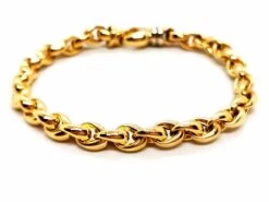 Bracelet Maille Ovale En 2 Ors