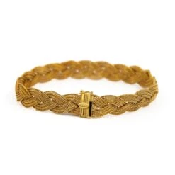 Bracelet Maille Palmier Tressée En Or Jaune 10 Bracelet Maille Palmier Tressée En Or Jaune -Castafiore Boutique bracelet maille palmier tressee en or jaune 586075