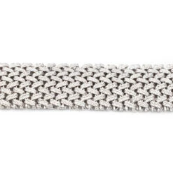 Bracelet Maille Polonaise En Or Blanc -Castafiore Boutique bracelet maille polonaise en or blanc 694804