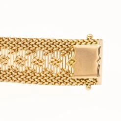 Bracelet Maille Polonaise En Or Jaune -Castafiore Boutique bracelet maille polonaise en or jaune 371830