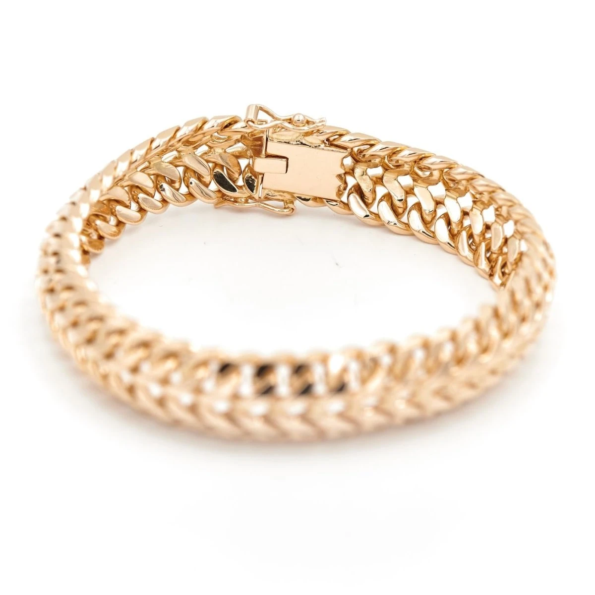 Bracelet Maille Sorcière En Or Jaune 3 Bracelet Maille Sorcière En Or Jaune – Image 3