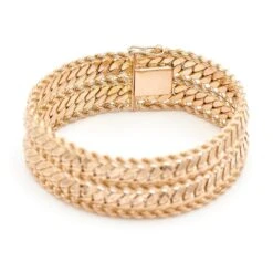 Bracelet Maille Torsadée En Or Jaune -Castafiore Boutique bracelet maille torsadee en or jaune 198594