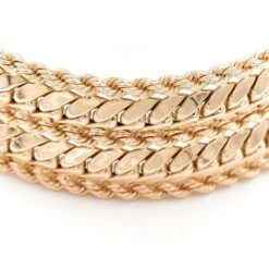 Bracelet Maille Torsadée En Or Jaune -Castafiore Boutique bracelet maille torsadee en or jaune 615610