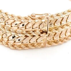 Bracelet Maille Torsadée En Or Jaune -Castafiore Boutique bracelet maille torsadee en or jaune 650296