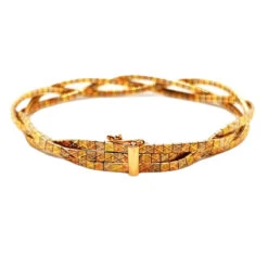 Bracelet Maille Tressée En 3 Ors 8 Bracelet Maille Tressée En 3 Ors -Castafiore Boutique bracelet maille tressee en 3 ors 113352