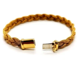 Bracelet Maille Tressée En Or Jaune -Castafiore Boutique bracelet maille tressee en or jaune 142820