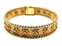 Bracelet Maille Tricolore En 3 Ors 20 Bracelet Maille Tricolore En 3 Ors -Castafiore Boutique bracelet maille tricolore en 3 ors 514296