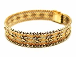 Bracelet Maille Tricolore En 3 Ors 21 Bracelet Maille Tricolore En 3 Ors -Castafiore Boutique bracelet maille tricolore en 3 ors 562608