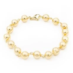 Bracelet Mailles Boules En Or Jaune -Castafiore Boutique bracelet mailles boules en or jaune 575916