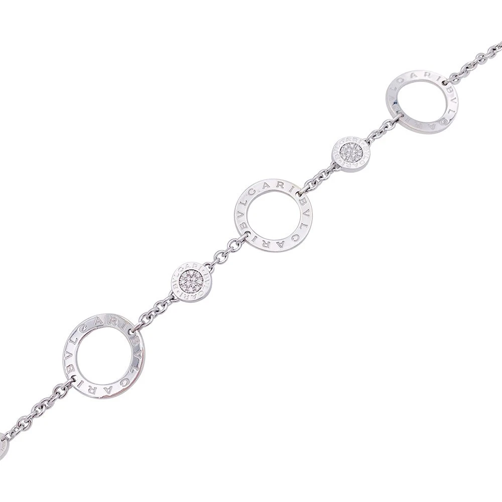 Miller Bracelet Maillons BULGARIen Or Blanc Et Diamants 3 Miller Bracelet Maillons BULGARIen Or Blanc Et Diamants – Image 3
