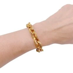 Miller Bracelet Maillons En Or Jaune -Castafiore Boutique bracelet maillons en or jaune 428255