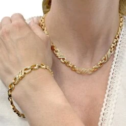 Miller Bracelet Maillons En Or Jaune Et Diamants -Castafiore Boutique bracelet maillons en or jaune et diamants 785852