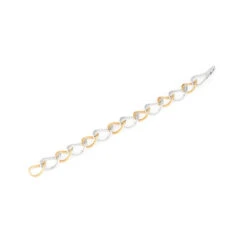 Bracelet Maillons En Or Jaune, Or Blanc Et Diamants 5 Bracelet Maillons En Or Jaune, Or Blanc Et Diamants -Castafiore Boutique bracelet maillons en or jaune or blanc et diamants 929404