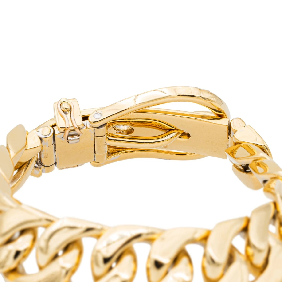 Bracelet Manchette Ceinture En Or Jaune Et Iamant 5 Bracelet Manchette Ceinture En Or Jaune Et Iamant – Image 5