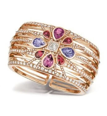 Miller Bracelet Manchette CHANEL , "San Marco" Or Rose, Diamants Et Spinelles 10 Miller Bracelet Manchette CHANEL , "San Marco" Or Rose, Diamants Et Spinelles – Image 10