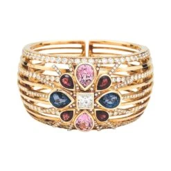 Miller Bracelet Manchette CHANEL , "San Marco" Or Rose, Diamants Et Spinelles