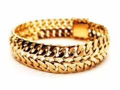 Bracelet Manchette Double Maille En Or Jaune 12 Bracelet Manchette Double Maille En Or Jaune -Castafiore Boutique bracelet manchette double maille en or jaune 320424