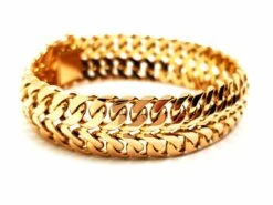 Bracelet Manchette Double Maille En Or Jaune 11 Bracelet Manchette Double Maille En Or Jaune -Castafiore Boutique bracelet manchette double maille en or jaune 464984