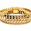 Bracelet Manchette Double Maille En Or Jaune -Castafiore Boutique bracelet manchette double maille en or jaune 555510
