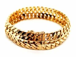 Bracelet Manchette Double Maille En Or Jaune 9 Bracelet Manchette Double Maille En Or Jaune -Castafiore Boutique bracelet manchette double maille en or jaune 888220