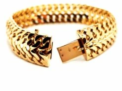 Bracelet Manchette Double Maille En Or Jaune 8 Bracelet Manchette Double Maille En Or Jaune -Castafiore Boutique bracelet manchette double maille en or jaune 946314