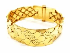 Bracelet Manchette écailles En Or Jaune 8 Bracelet Manchette écailles En Or Jaune -Castafiore Boutique bracelet manchette ecailles en or jaune 411124