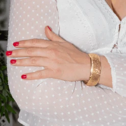 Bracelet Manchette En Or Jaune -Castafiore Boutique bracelet manchette en or jaune 758200