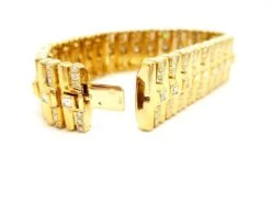 Bracelet Manchette En Or Jaune Et En Diamants -Castafiore Boutique bracelet manchette en or jaune et en diamants 153450