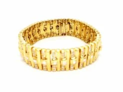 Bracelet Manchette En Or Jaune Et En Diamants -Castafiore Boutique bracelet manchette en or jaune et en diamants 636674