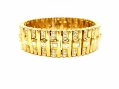 Bracelet Manchette En Or Jaune Et En Diamants -Castafiore Boutique bracelet manchette en or jaune et en diamants 689350