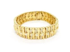 Bracelet Manchette En Or Jaune Et En Diamants -Castafiore Boutique bracelet manchette en or jaune et en diamants 941083