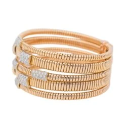 Bracelet Manchette En Or Rose Et Diamant 13 Bracelet Manchette En Or Rose Et Diamant -Castafiore Boutique bracelet manchette en or rose et diamant 238986