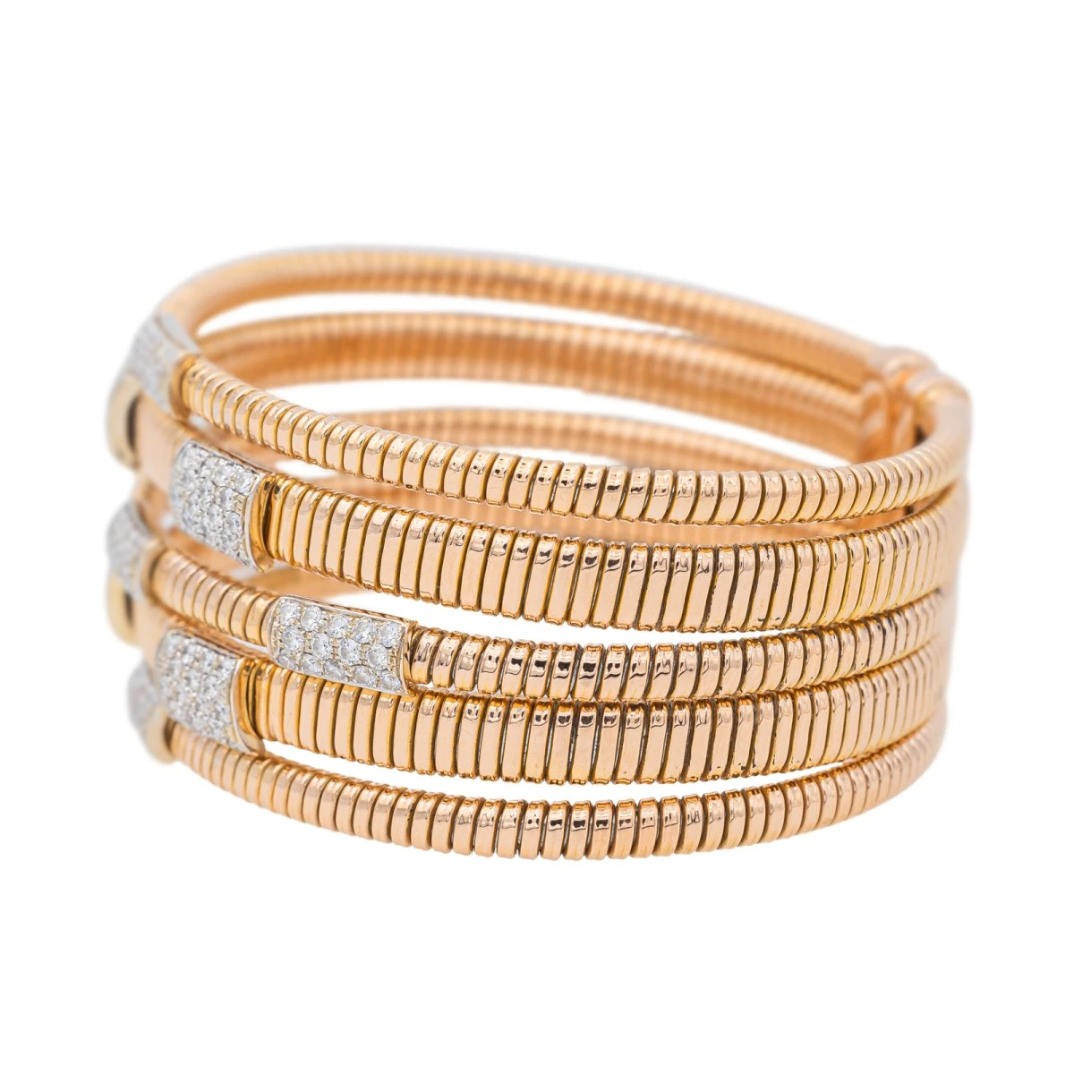 Bracelet Manchette En Or Rose Et Diamant 7 Bracelet Manchette En Or Rose Et Diamant – Image 7