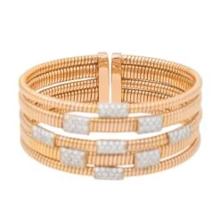 Bracelet Manchette En Or Rose Et Diamant 11 Bracelet Manchette En Or Rose Et Diamant -Castafiore Boutique bracelet manchette en or rose et diamant 315544