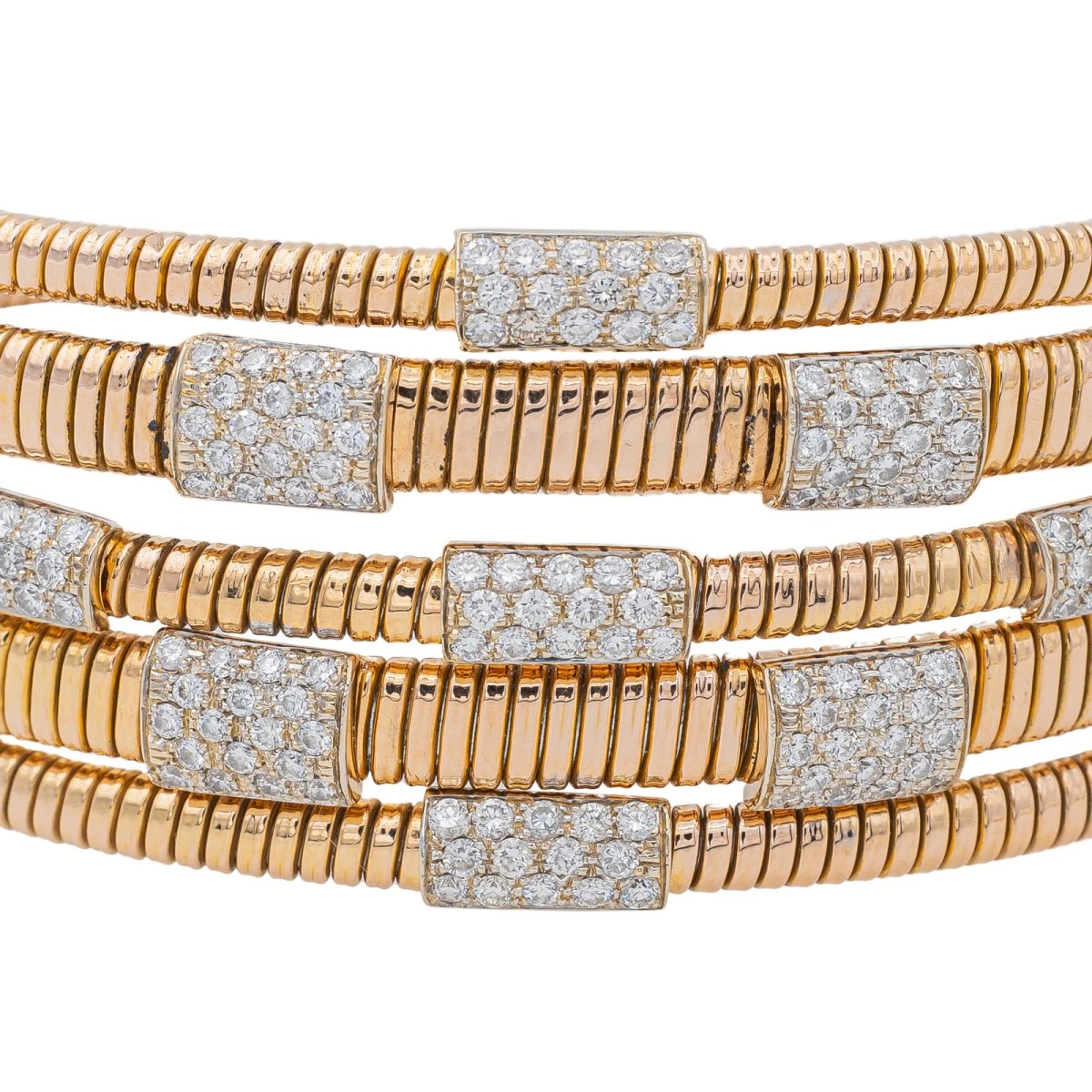 Bracelet Manchette En Or Rose Et Diamant 6 Bracelet Manchette En Or Rose Et Diamant – Image 6