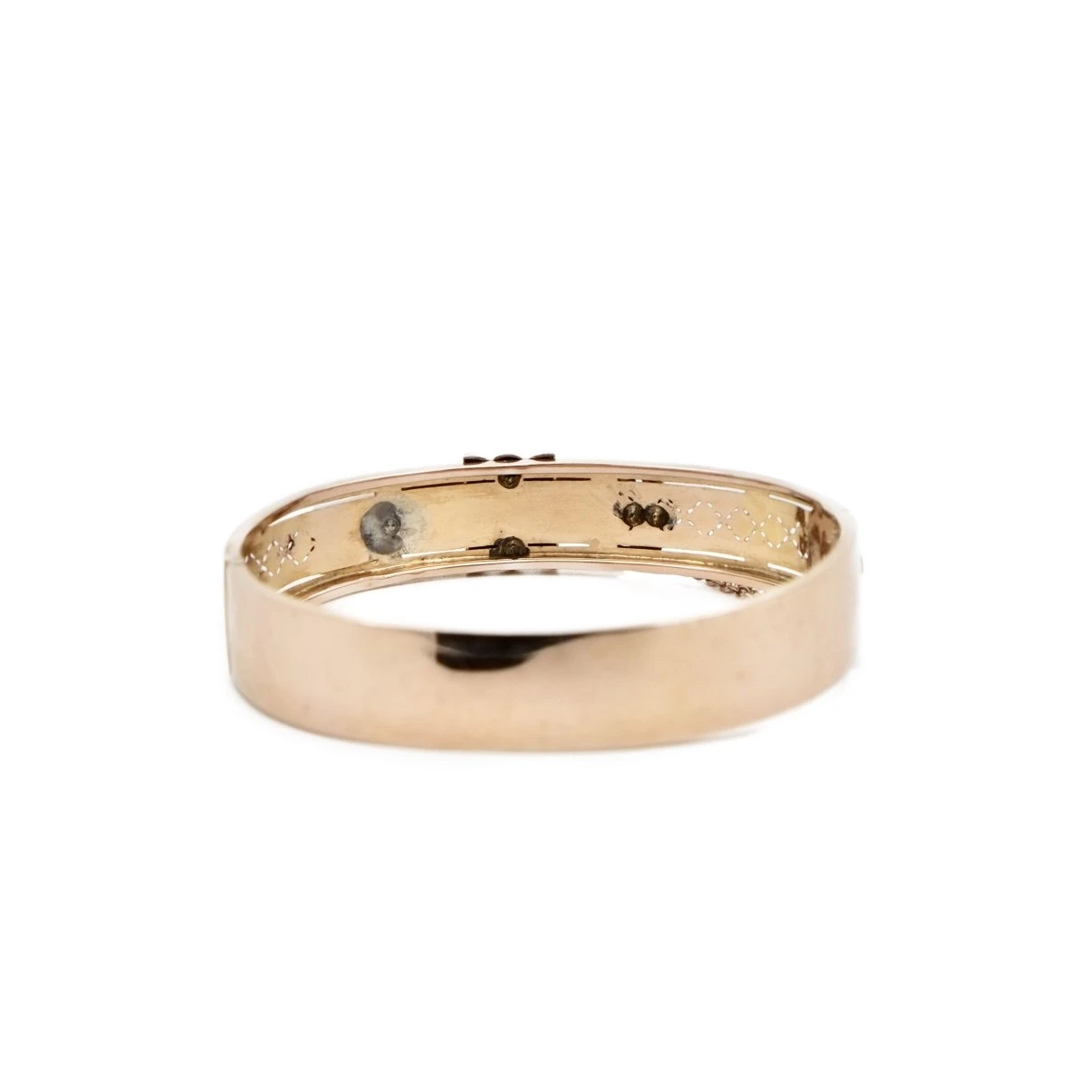 Bracelet Manchette En Or Rose Et Perles 4 Bracelet Manchette En Or Rose Et Perles – Image 4