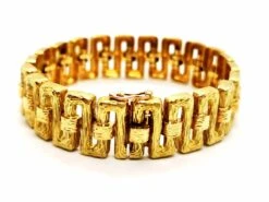 Bracelet Manchette Frise Grecque En Or Jaune -Castafiore Boutique bracelet manchette frise grecque en or jaune 731445