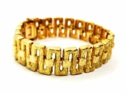 Bracelet Manchette Frise Grecque En Or Jaune -Castafiore Boutique bracelet manchette frise grecque en or jaune 965880