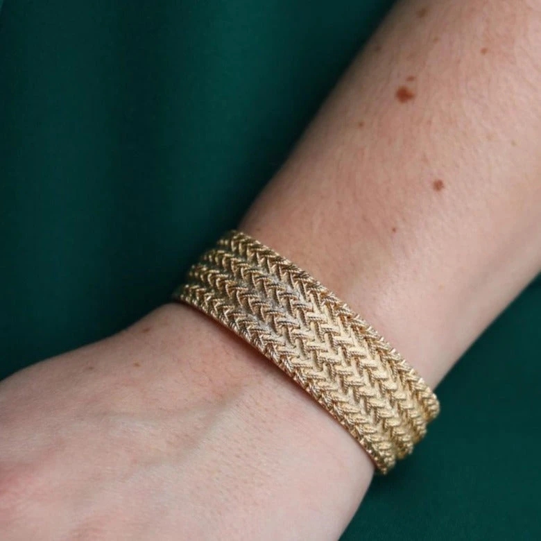 Bracelet Maille Polonaise GAY FRÈRES En Or Jaune 2 Bracelet Maille Polonaise GAY FRÈRES En Or Jaune – Image 2