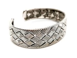 Bracelet Manchette HERMÈS Tressé En Or Blanc -Castafiore Boutique bracelet manchette hermes tresse en or blanc 118908