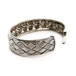 Bracelet Manchette HERMÈS Tressé En Or Blanc -Castafiore Boutique bracelet manchette hermes tresse en or blanc 822387