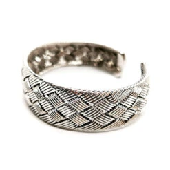 Bracelet Manchette HERMÈS Tressé En Or Blanc -Castafiore Boutique bracelet manchette hermes tresse en or blanc 927923