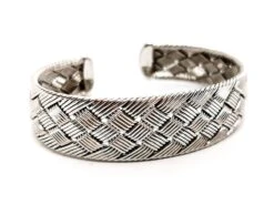 Bracelet Manchette HERMÈS Tressé En Or Blanc -Castafiore Boutique bracelet manchette hermes tresse en or blanc 998774