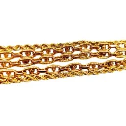 Bracelet Manchette Maille En Or Jaune, Cornaline, Chrysoprases, Turquoise Et Perles -Castafiore Boutique bracelet manchette maille en or jaune cornaline chrysoprases turquoise et perles 273087